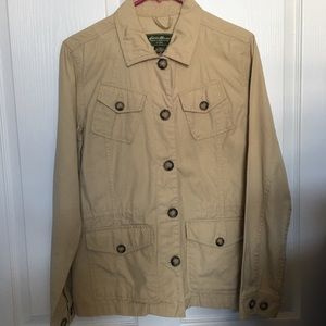 Eddie Bauer size M Brown Tan Button front jacket